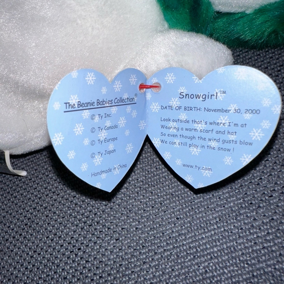Ty Beanie Baby Snowman Plush Toy Holiday“Snowgirl” 2000 Vintage Christmas H - Picture 13 of 16